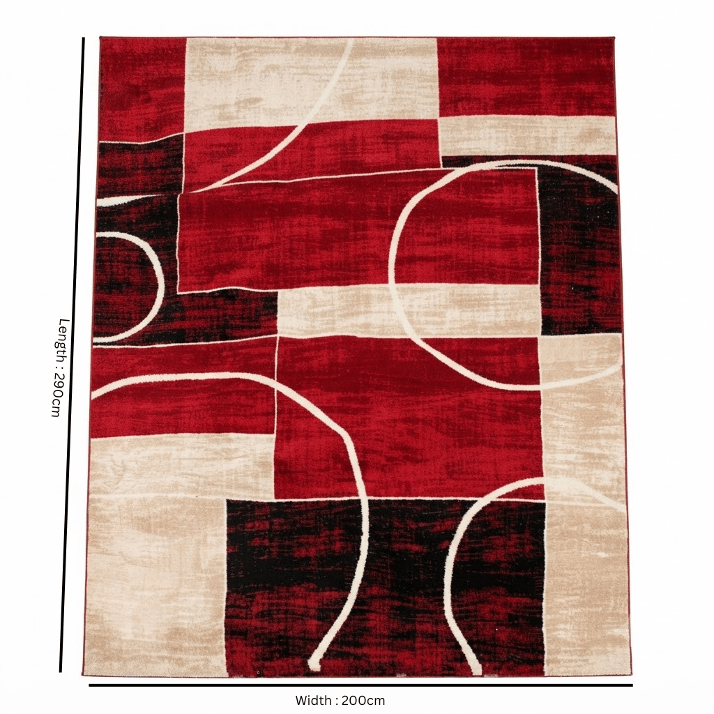 Kristal Red & Beige Polyester Carpet Made in Turkey - 200×290 cm - Al Kabayel Discount CentreKristal Red & Beige Polyester Carpet Made in Turkey - 200×290 cmMats Carpets & RugsKRISTALAl Kabayel Discount Centre