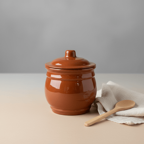 La Dehesa Brown Clay Storage Jar with Lid Rustic Kitchen Container | Made in Spain |230ml - Al Kabayel Discount CentreLa Dehesa Brown Clay Storage Jar with Lid Rustic Kitchen Container | Made in Spain |230mlJars & Food SaversLA DEHESAAl Kabayel Discount Centre