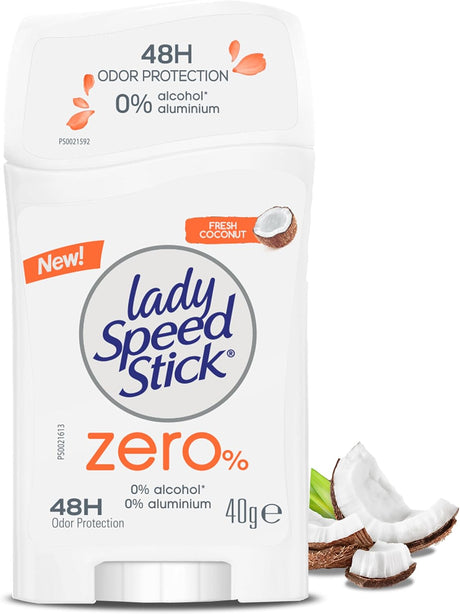 Lady Speed Stick deodorant zero%, antiperspirant deodorant, fresh coconut - 40Grams - Al Kabayel Discount CentreLady Speed Stick deodorant zero%, antiperspirant deodorant, fresh coconut - 40GramsDeodorants & AntiperspirantsLADY SPEED STICKAl Kabayel Discount Centre