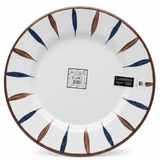Landreen White with Navy Blue and Brown Leaf Print Round Melamine Dinner Plate 10.5 Inch Stylish Dining Plate - Al Kabayel Discount CentreLandreen White with Navy Blue and Brown Leaf Print Round Melamine Dinner Plate 10.5 Inch Stylish Dining PlatePlatesLANDREENAl Kabayel Discount Centre