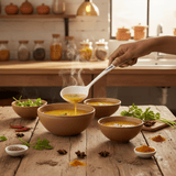 Landreen White with Navy Blue Print Soup Ladle 27 cm Long Handle Ladle for Serving Soups and Curries - Al Kabayel Discount CentreLandreen White with Navy Blue Print Soup Ladle 27 cm Long Handle Ladle for Serving Soups and CurriesLadle SpoonLANDREENAl Kabayel Discount Centre