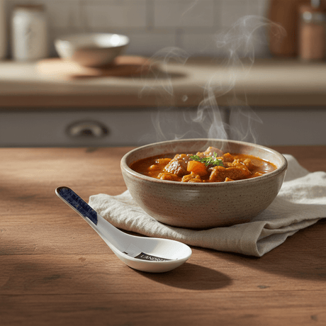 Landreen White with Navy Blue Print Soup Spoon 14 cm Lightweight Serving Spoon for Soups and Stews - Al Kabayel Discount CentreLandreen White with Navy Blue Print Soup Spoon 14 cm Lightweight Serving Spoon for Soups and StewsSpoonsLANDREENAl Kabayel Discount Centre