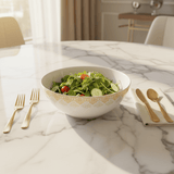 Larah by Borosil White & Gold Opalware Serving Bowl 8 Inch - Al Kabayel Discount CentreLarah by Borosil White & Gold Opalware Serving Bowl 8 InchBowlsBOROSILAl Kabayel Discount Centre