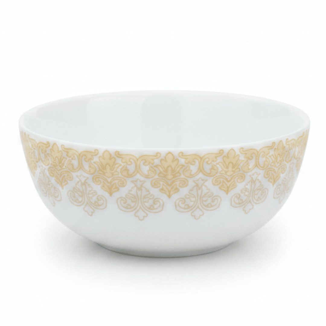 Larah by Borosil White & Gold Opalware Soup Bowl 4.5 Inch - Al Kabayel Discount CentreLarah by Borosil White & Gold Opalware Soup Bowl 4.5 InchBowlsBOROSILAl Kabayel Discount Centre