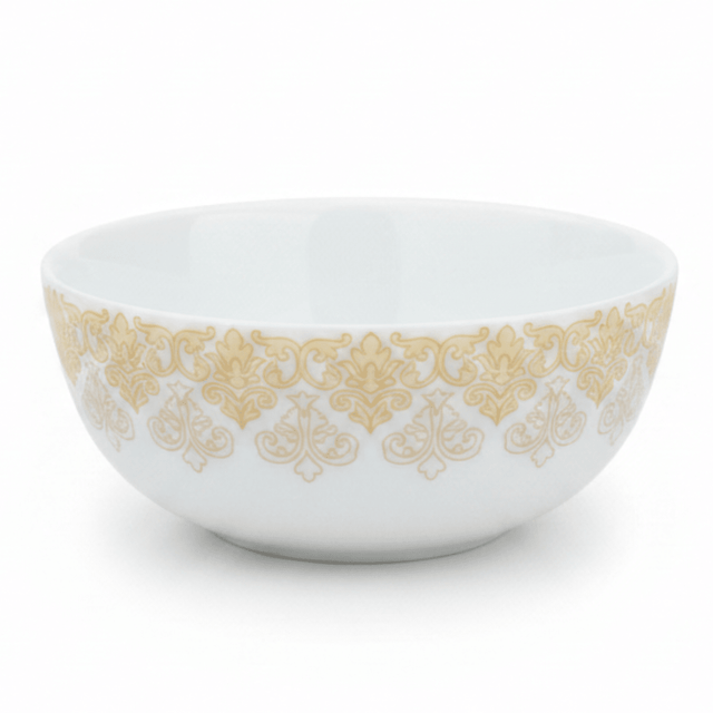 Larah by Borosil White & Gold Opalware Soup Bowl 4.5 Inch - Al Kabayel Discount CentreLarah by Borosil White & Gold Opalware Soup Bowl 4.5 InchBowlsBOROSILAl Kabayel Discount Centre