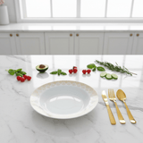 Larah by Borosil White & Gold Opalware Soup Plate 9 Inch - Al Kabayel Discount CentreLarah by Borosil White & Gold Opalware Soup Plate 9 InchPlatesBOROSILAl Kabayel Discount Centre