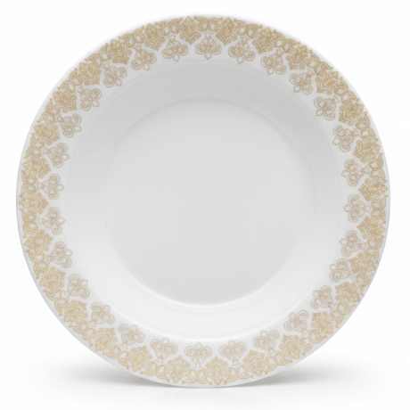 Larah by Borosil White & Gold Opalware Soup Plate 9 Inch - Al Kabayel Discount CentreLarah by Borosil White & Gold Opalware Soup Plate 9 InchPlatesBOROSILAl Kabayel Discount Centre