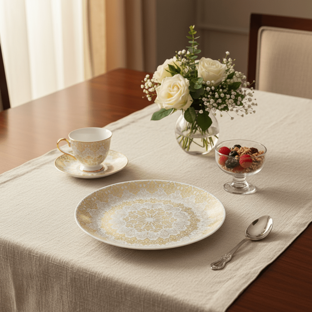 Larah by Borosil White & Gold Opalware Soup Plate 9 Inch - Al Kabayel Discount CentreLarah by Borosil White & Gold Opalware Soup Plate 9 InchPlatesBOROSILAl Kabayel Discount Centre