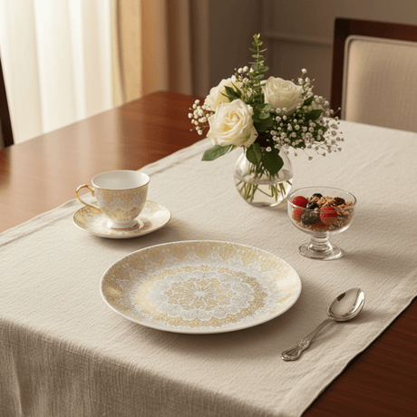 Larah by Borosil White & Gold Opalware Soup Plate 9 Inch - Al Kabayel Discount CentreLarah by Borosil White & Gold Opalware Soup Plate 9 InchPlatesBOROSILAl Kabayel Discount Centre