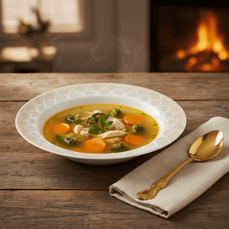 Larah by Borosil White & Gold Opalware Soup Plate 9 Inch - Al Kabayel Discount CentreLarah by Borosil White & Gold Opalware Soup Plate 9 InchPlatesBOROSILAl Kabayel Discount Centre