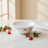 Larah Fluted White Opalware Soup Bowl with Red Floral Design – 5 Inch - Al Kabayel Discount CentreLarah Fluted White Opalware Soup Bowl with Red Floral Design – 5 InchBowlsLARAHAl Kabayel Discount Centre