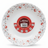 Larah Fluted White Opalware Soup Plate with Red Floral Design – 9 Inch - Al Kabayel Discount CentreLarah Fluted White Opalware Soup Plate with Red Floral Design – 9 InchPlatesLARAHAl Kabayel Discount Centre