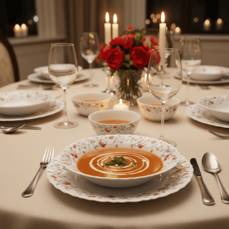 Larah Fluted White Opalware Soup Plate with Red Floral Design – 9 Inch - Al Kabayel Discount CentreLarah Fluted White Opalware Soup Plate with Red Floral Design – 9 InchPlatesLARAHAl Kabayel Discount Centre