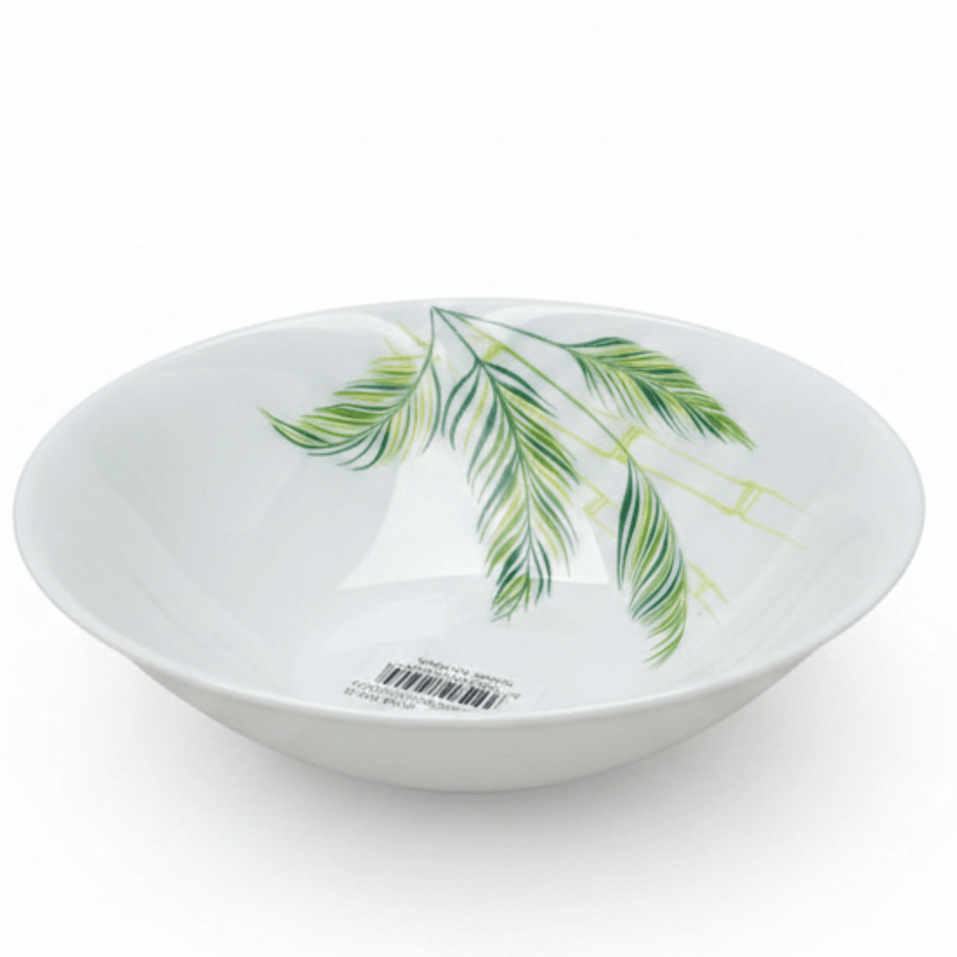 Larah White Opalware Bowl with Elegant Leaf Design – 6.5 Inch - Al Kabayel Discount CentreLarah White Opalware Bowl with Elegant Leaf Design – 6.5 InchBowlsLARAHAl Kabayel Discount Centre