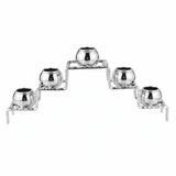 Large Silver Metal 5 - Way Candle Holder for Dining Table & Wedding Decoration – 28cm - Al Kabayel Discount CentreLarge Silver Metal 5 - Way Candle Holder for Dining Table & Wedding Decoration – 28cmHome Décor AccentsAKDCAl Kabayel Discount Centre