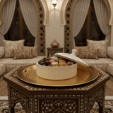 Large White Ceramic Candy Bowl with Lid – Elegant Dessert & Treat Display Bowl (9 inch) - Al Kabayel Discount CentreLarge White Ceramic Candy Bowl with Lid – Elegant Dessert & Treat Display Bowl (9 inch)Jars & Food SaversAKDCAl Kabayel Discount Centre