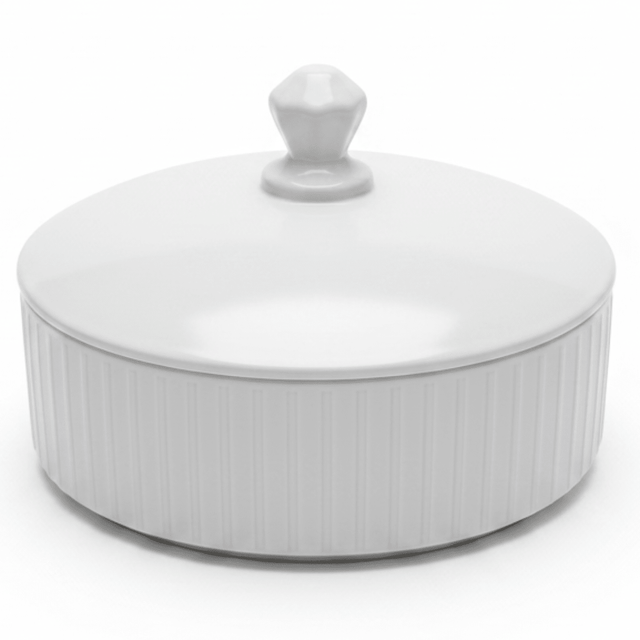 Large White Ceramic Candy Bowl with Lid – Elegant Dessert & Treat Display Bowl (9 inch) - Al Kabayel Discount CentreLarge White Ceramic Candy Bowl with Lid – Elegant Dessert & Treat Display Bowl (9 inch)Jars & Food SaversAKDCAl Kabayel Discount Centre