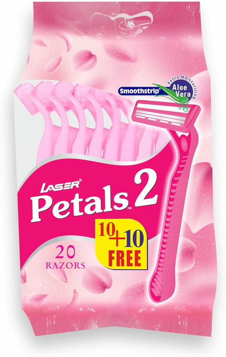 Laser Petals 2 Razors For Women 10+10 Pieces - Al Kabayel Discount CentreLaser Petals 2 Razors For Women 10+10 PiecesPersonal Care & Styling ToolsLASERAl Kabayel Discount Centre