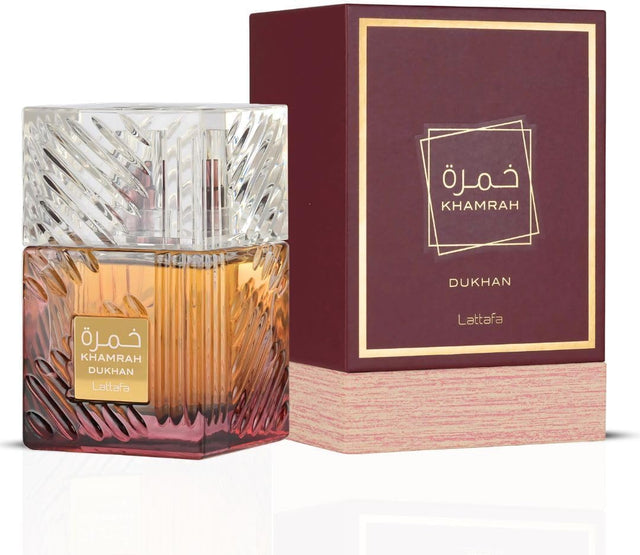 Lattafa Khamrah Dukhan Eau de Parfum 100ml – Smoky Sweet Oriental Luxury Fragrance - Al Kabayel Discount CentreLattafa Khamrah Dukhan Eau de Parfum 100ml – Smoky Sweet Oriental Luxury FragrancePerfumesLATTAFAAl Kabayel Discount Centre