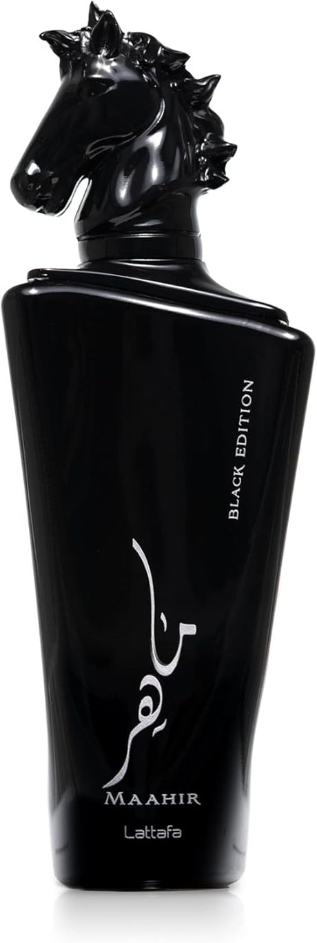 Lattafa Maahir Black Edition Eau de Parfum 100ml – Dark Intense Unisex Oriental Fragrance - Al Kabayel Discount CentreLattafa Maahir Black Edition Eau de Parfum 100ml – Dark Intense Unisex Oriental FragrancePerfumesLATTAFAAl Kabayel Discount Centre
