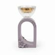 Lavender Chalk & Glass Incense Burner | Arch Floral Design | 15cm - Al Kabayel Discount CentreLavender Chalk & Glass Incense Burner | Arch Floral Design | 15cmIncense burnerAKDCAl Kabayel Discount Centre