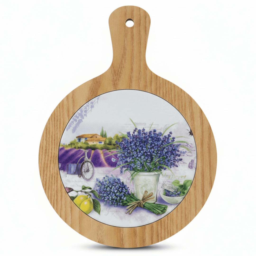 Lavender Provence Round Bamboo Coaster — 20cm - Al Kabayel Discount CentreLavender Provence Round Bamboo Coaster — 20cmHome Décor AccentsAKDCAl Kabayel Discount Centre