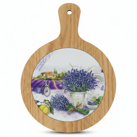 Lavender Provence Round Bamboo Coaster — 20cm - Al Kabayel Discount CentreLavender Provence Round Bamboo Coaster — 20cmHome Décor AccentsAKDCAl Kabayel Discount Centre