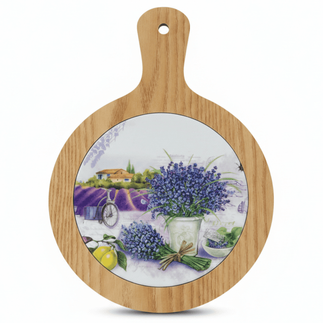 Lavender Provence Round Bamboo Coaster — 20cm - Al Kabayel Discount CentreLavender Provence Round Bamboo Coaster — 20cmHome Décor AccentsAKDCAl Kabayel Discount Centre