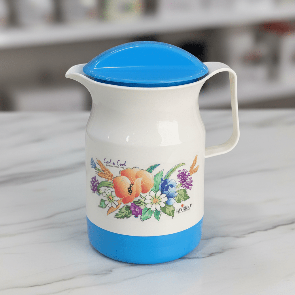 Lavenna Cool n Cool Floral Jug – 2.2 Litre | White & Blue - Al Kabayel Discount CentreLavenna Cool n Cool Floral Jug – 2.2 Litre | White & BlueJugsLAVENNAAl Kabayel Discount Centre