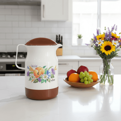 Lavenna Cool - n - Cool Insulated Jug 2.20L – White & Brown Floral Design - Al Kabayel Discount CentreLavenna Cool - n - Cool Insulated Jug 2.20L – White & Brown Floral DesignJugsLAVENNAAl Kabayel Discount Centre