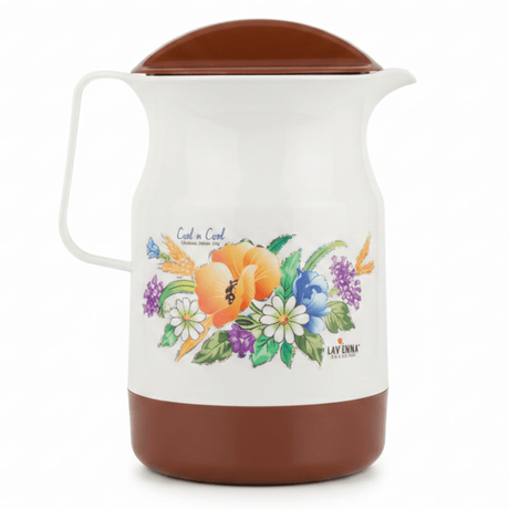 Lavenna Cool - n - Cool Insulated Jug 2.20L – White & Brown Floral Design - Al Kabayel Discount CentreLavenna Cool - n - Cool Insulated Jug 2.20L – White & Brown Floral DesignJugsLAVENNAAl Kabayel Discount Centre