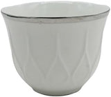 Lavin Ceramic 12Pcs Cawa Cup 50MLÂ  - White&Silver - Al Kabayel Discount CentreLavin Ceramic 12Pcs Cawa Cup 50MLÂ  - White&SilverTea CupsLAVINAl Kabayel Discount Centre