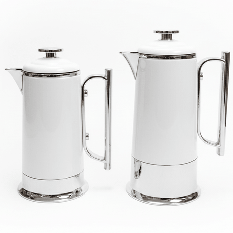 Lavin Elegant 2 - Piece Vacuum Flask Set (0.6L & 1L) – White Body with Silver Trim - Al Kabayel Discount CentreLavin Elegant 2 - Piece Vacuum Flask Set (0.6L & 1L) – White Body with Silver TrimThermosLAVINAl Kabayel Discount Centre