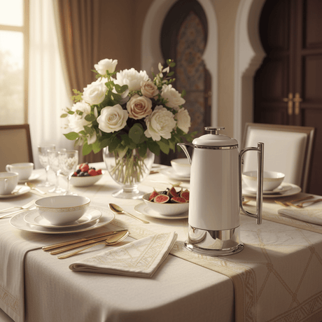 Lavin Elegant 2 - Piece Vacuum Flask Set (0.6L & 1L) – White Body with Silver Trim - Al Kabayel Discount CentreLavin Elegant 2 - Piece Vacuum Flask Set (0.6L & 1L) – White Body with Silver TrimThermosLAVINAl Kabayel Discount Centre