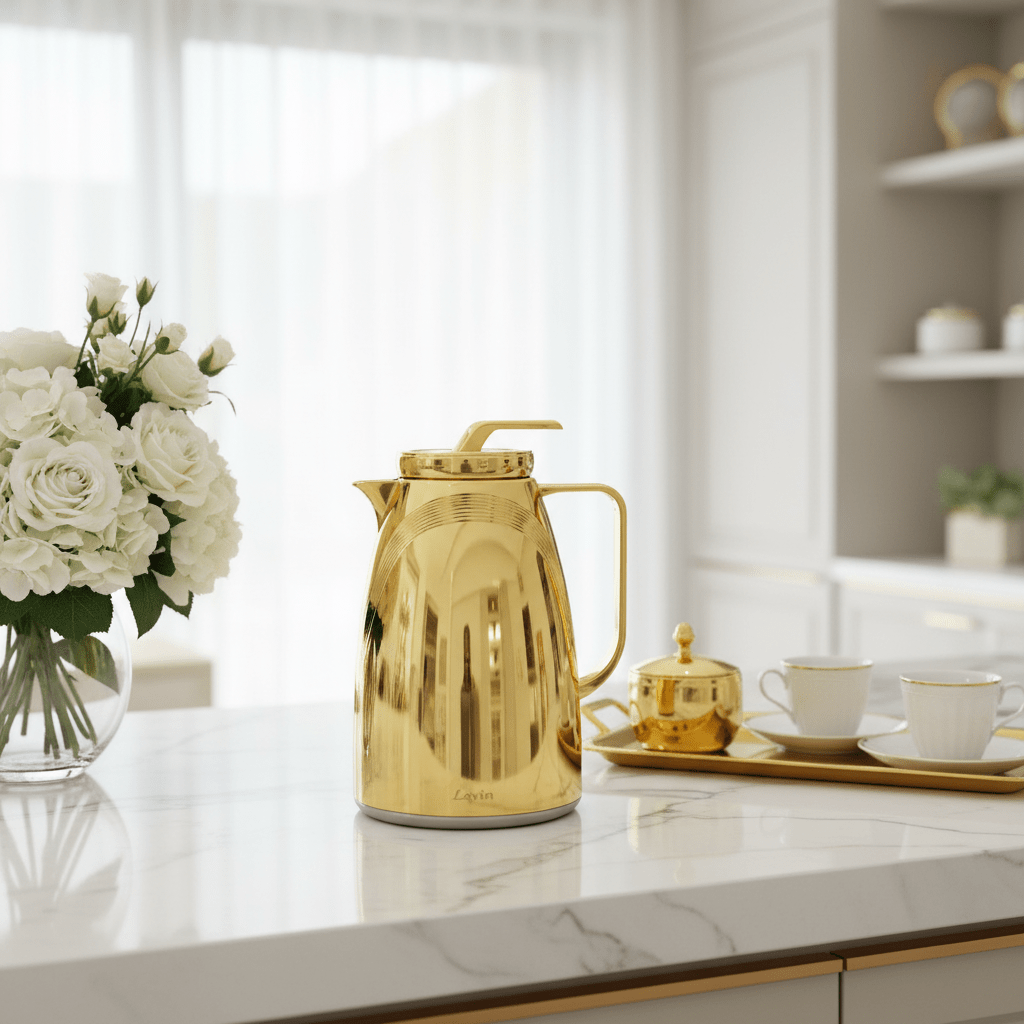 Lavin Gold Vacuum Flask | Arabic Dallah Thermos | 500ml , 1000ml | - Al Kabayel Discount CentreLavin Gold Vacuum Flask | Arabic Dallah Thermos | 500ml , 1000ml |ThermosLAVINAl Kabayel Discount Centre