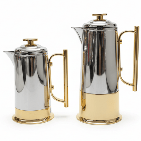 Lavin Premium 2 - Piece Vacuum Flask Set (0.6L & 1L) – Silver with Gold Accent Finish - Al Kabayel Discount CentreLavin Premium 2 - Piece Vacuum Flask Set (0.6L & 1L) – Silver with Gold Accent FinishThermosLAVINAl Kabayel Discount Centre