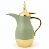Lavin Vacuum Flask 0.75 Litre – Sage Green & Gold Dallah - Al Kabayel Discount CentreLavin Vacuum Flask 0.75 Litre – Sage Green & Gold DallahThermosLAVINAl Kabayel Discount Centre