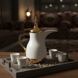 Lavin Vacuum Flask 0.7L – Off White & Gold | Dallah Arabic Coffee Pot - Al Kabayel Discount CentreLavin Vacuum Flask 0.7L – Off White & Gold | Dallah Arabic Coffee PotThermosLAVINAl Kabayel Discount Centre