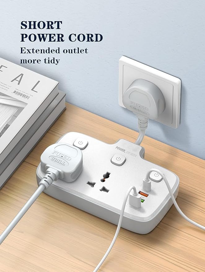 LDNIO Multi Plug Adaptor, 2 Way Plugs Extension Multi Sockets Wall Charger Adapter with 1 PD & 1 QC3.0 And 2 Auto ID Ports, 2500W Power Socket - Al Kabayel Discount CentreLDNIO Multi Plug Adaptor, 2 Way Plugs Extension Multi Sockets Wall Charger Adapter with 1 PD & 1 QC3.0 And 2 Auto ID Ports, 2500W Power SocketCords & AdaptersLDINOAl Kabayel Discount Centre