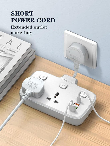 LDNIO Multi Plug Adaptor, 2 Way Plugs Extension Multi Sockets Wall Charger Adapter with 1 PD & 1 QC3.0 And 2 Auto ID Ports, 2500W Power Socket - Al Kabayel Discount CentreLDNIO Multi Plug Adaptor, 2 Way Plugs Extension Multi Sockets Wall Charger Adapter with 1 PD & 1 QC3.0 And 2 Auto ID Ports, 2500W Power SocketCords & AdaptersLDINOAl Kabayel Discount Centre