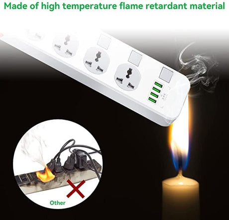 LDNIO Power Extension Socket with Auto - ID 4 USB Ports,4 Spaced Power Sockets With UK Plug, Overload Switch, 2m Extension Cord - Al Kabayel Discount CentreLDNIO Power Extension Socket with Auto - ID 4 USB Ports,4 Spaced Power Sockets With UK Plug, Overload Switch, 2m Extension CordCords & AdaptersLDINOAl Kabayel Discount Centre