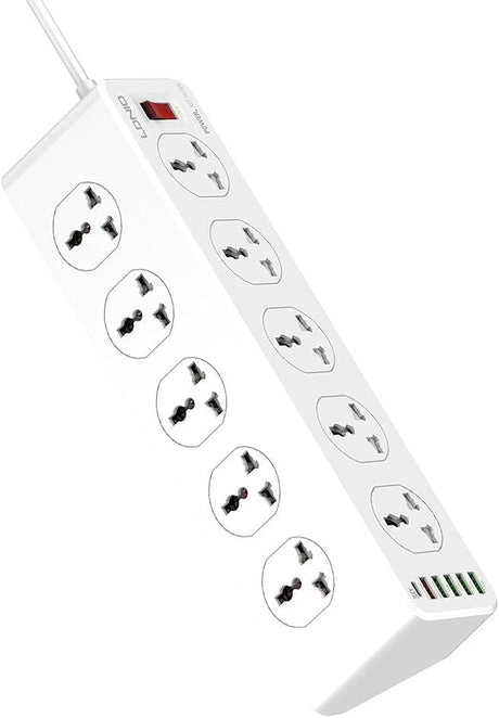 LDNIO SC10610 2500W 10 SOCKETS with 5 USB Ports and 1 TYPE - C PD PORT, DESKTOP EXTENSION HOME CHARGER with 2M EU POWER CORD - Al Kabayel Discount CentreLDNIO SC10610 2500W 10 SOCKETS with 5 USB Ports and 1 TYPE - C PD PORT, DESKTOP EXTENSION HOME CHARGER with 2M EU POWER CORDCords & AdaptersLDINOAl Kabayel Discount Centre