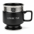 LEISURE TIME — Black Ceramic Mug with Elegant Handle | 330ml - Al Kabayel Discount CentreLEISURE TIME — Black Ceramic Mug with Elegant Handle | 330mlMugsAKDCAl Kabayel Discount Centre