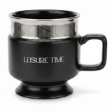 LEISURE TIME — Black Ceramic Mug with Elegant Handle | 330ml - Al Kabayel Discount CentreLEISURE TIME — Black Ceramic Mug with Elegant Handle | 330mlMugsAKDCAl Kabayel Discount Centre