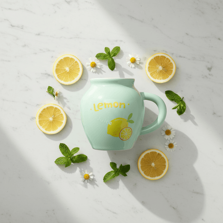 Lemon Ceramic Mug With Lid — Mint Green | 380ml - Al Kabayel Discount CentreLemon Ceramic Mug With Lid — Mint Green | 380mlMugsAKDCAl Kabayel Discount Centre