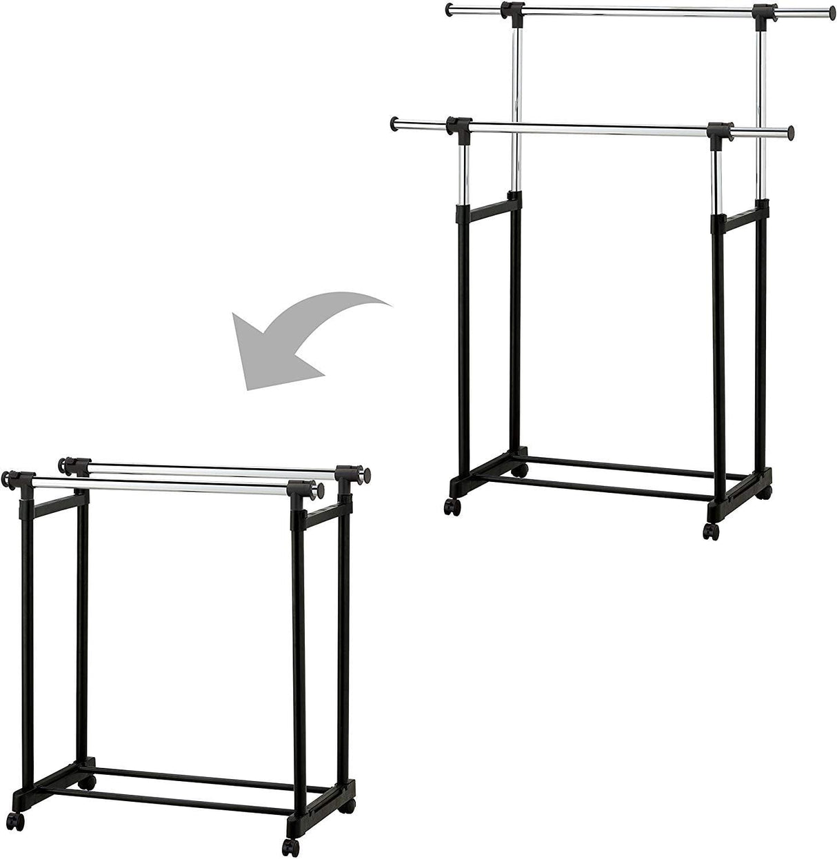 Leostar Double Garment Rack with Extendable Pipes CD - 1265 132*42*92 CM - Al Kabayel Discount CentreLeostar Double Garment Rack with Extendable Pipes CD - 1265 132*42*92 CMHome Décor AccentsLEOSTARAl Kabayel Discount Centre