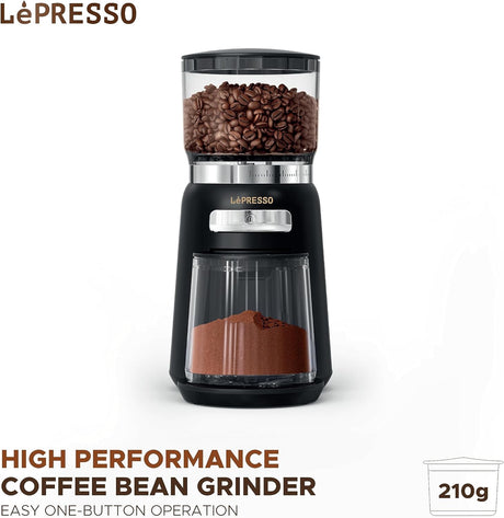 LePresso High Performance Coffee Bean Grinder, SUS430 Steel Grade, 210g Bean Box Capacity, 20 Grinding Sizes, Coffee Powder Maker - Al Kabayel Discount CentreLePresso High Performance Coffee Bean Grinder, SUS430 Steel Grade, 210g Bean Box Capacity, 20 Grinding Sizes, Coffee Powder MakerFood & Drink AppliancesLEPRESSOAl Kabayel Discount Centre