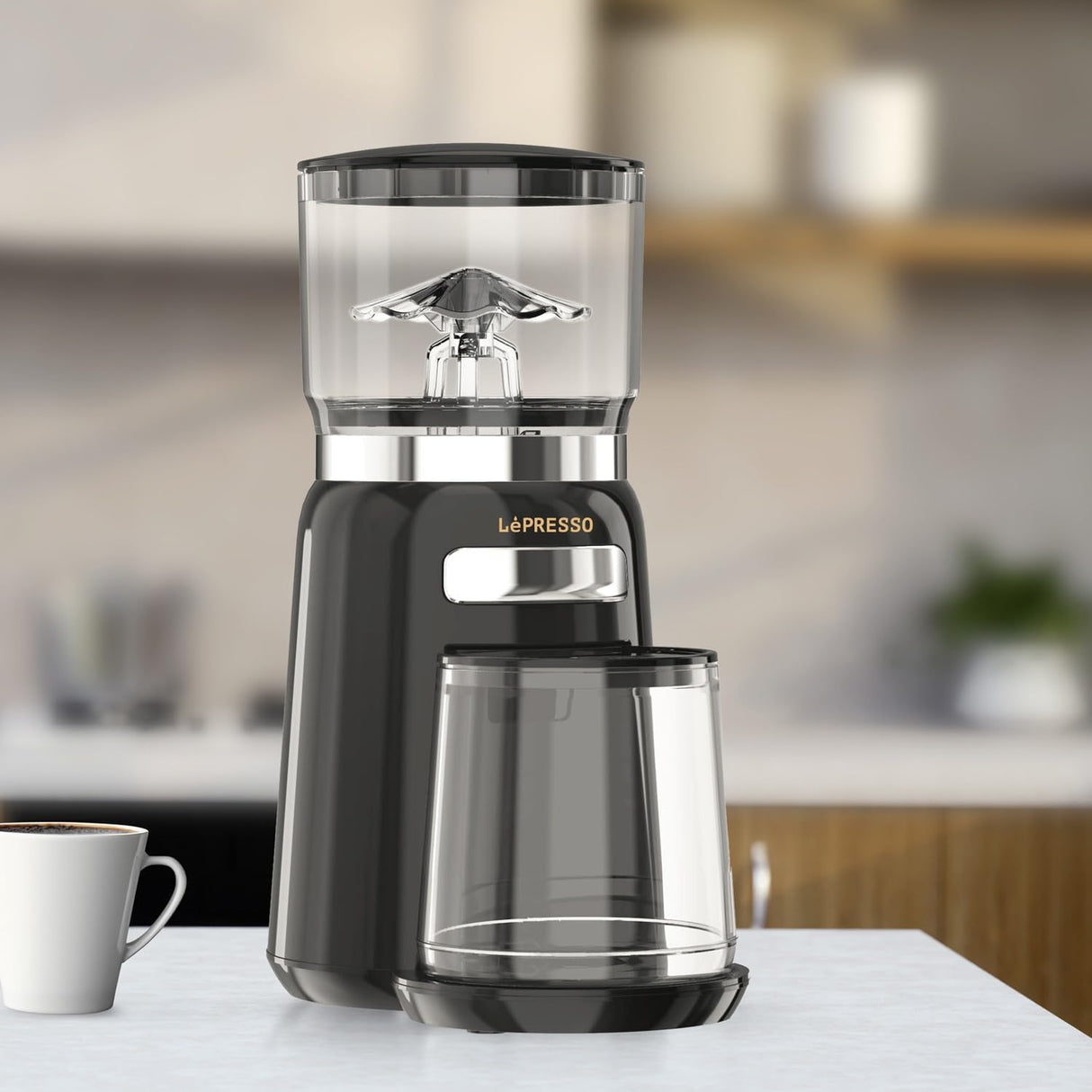 LePresso High Performance Coffee Bean Grinder, SUS430 Steel Grade, 210g Bean Box Capacity, 20 Grinding Sizes, Coffee Powder Maker - Al Kabayel Discount CentreLePresso High Performance Coffee Bean Grinder, SUS430 Steel Grade, 210g Bean Box Capacity, 20 Grinding Sizes, Coffee Powder MakerFood & Drink AppliancesLEPRESSOAl Kabayel Discount Centre