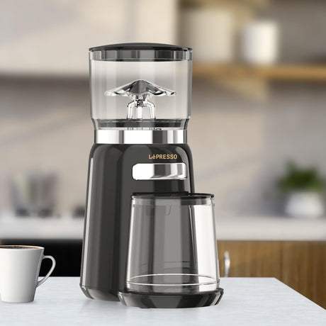 LePresso High Performance Coffee Bean Grinder, SUS430 Steel Grade, 210g Bean Box Capacity, 20 Grinding Sizes, Coffee Powder Maker - Al Kabayel Discount CentreLePresso High Performance Coffee Bean Grinder, SUS430 Steel Grade, 210g Bean Box Capacity, 20 Grinding Sizes, Coffee Powder MakerFood & Drink AppliancesLEPRESSOAl Kabayel Discount Centre