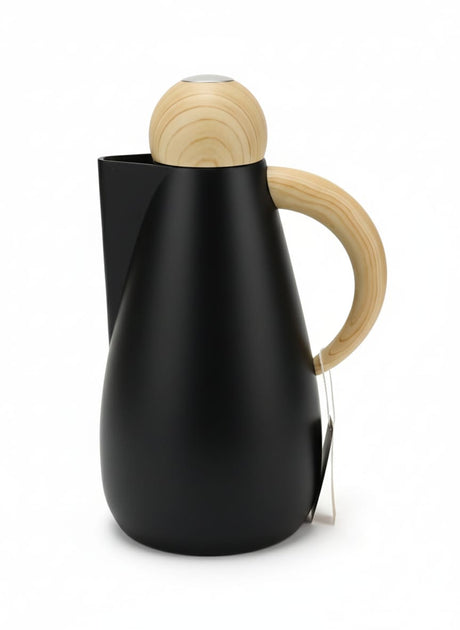 Levin Premium Vacuum Flask 1L – Classic Black with Natural Wood - Texture Accents - Al Kabayel Discount CentreLevin Premium Vacuum Flask 1L – Classic Black with Natural Wood - Texture AccentsThermosLEVINAl Kabayel Discount Centre